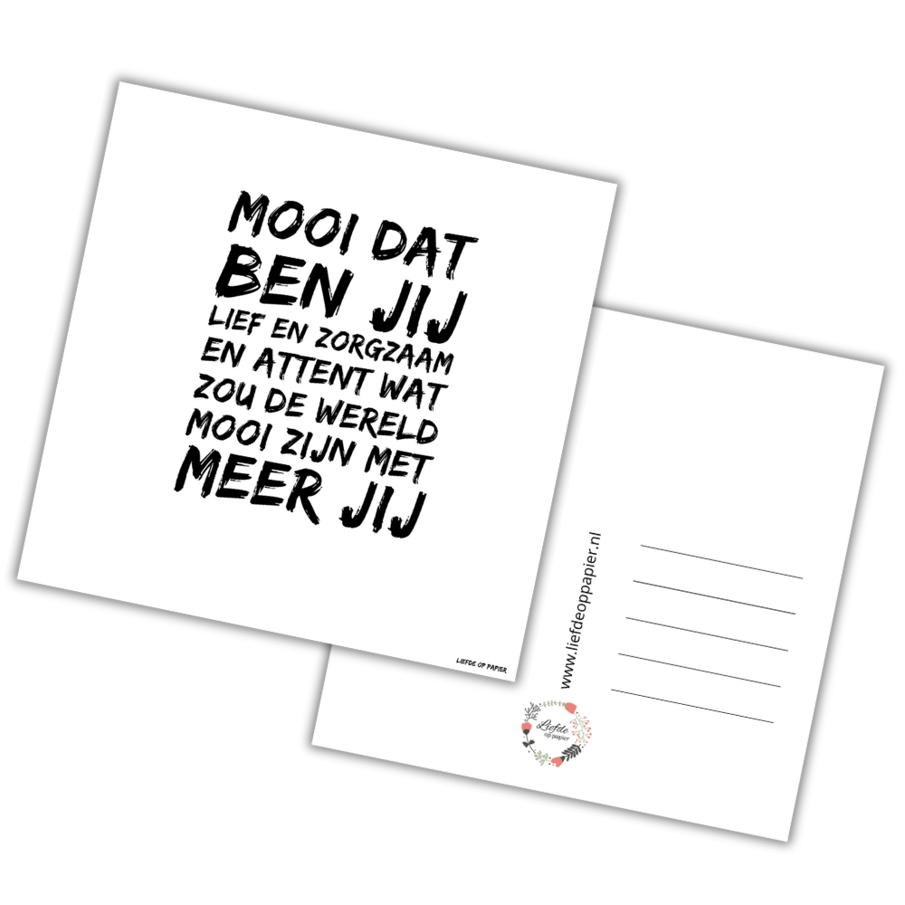 Kaart| Mooi dat ben jij