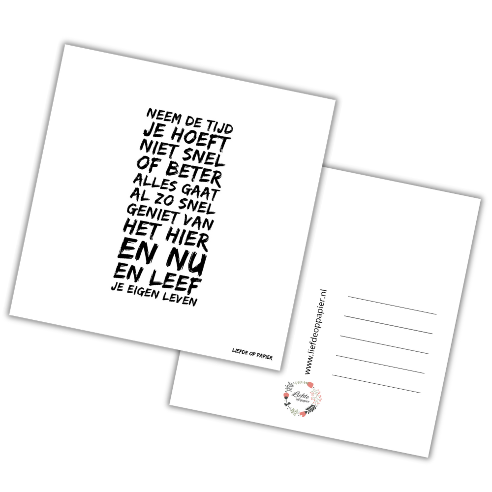 Kaart| Neem de tijd