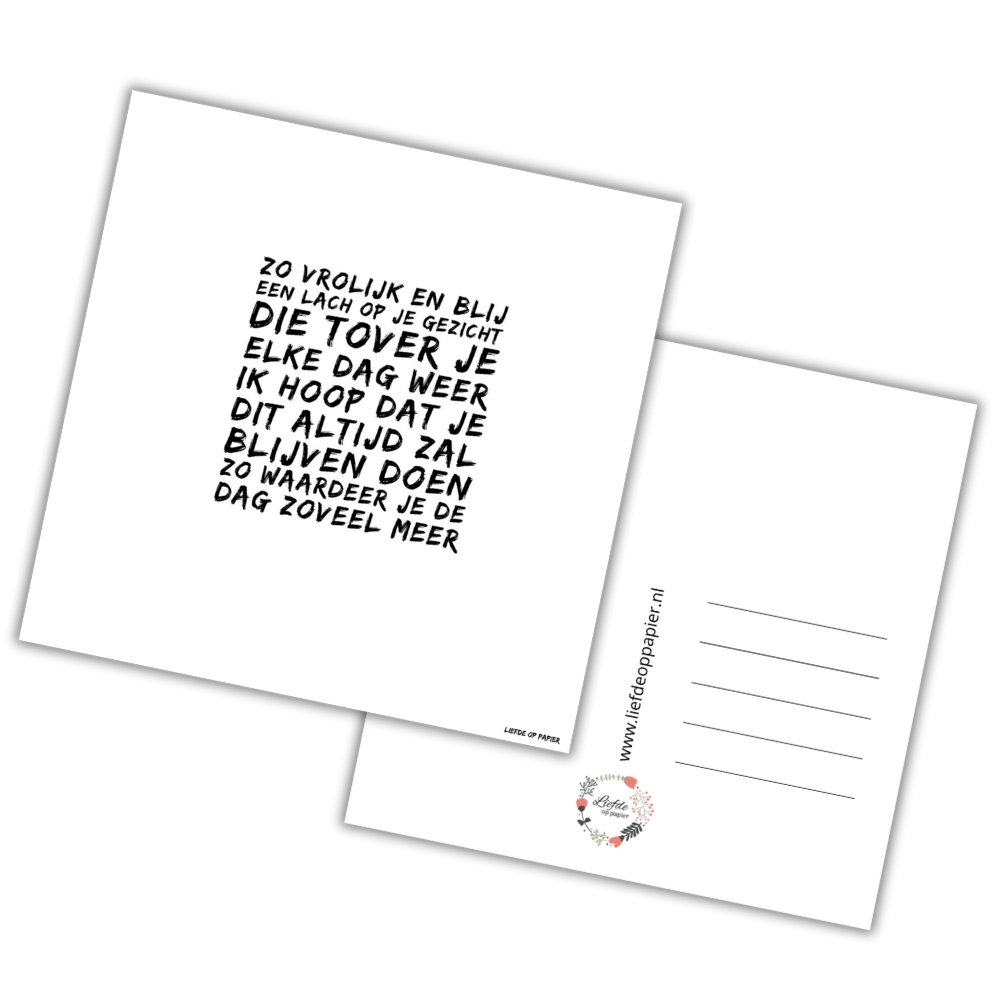 Kaart| Zo vrolijk en blij