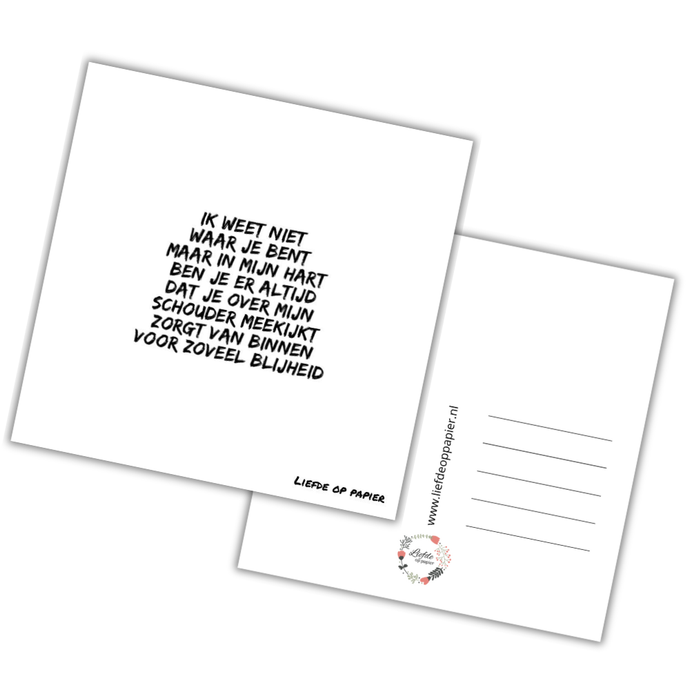 Kaart| Ik weet niet waar je bent