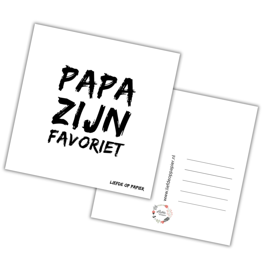 Kaart| Papa zijn favoriet