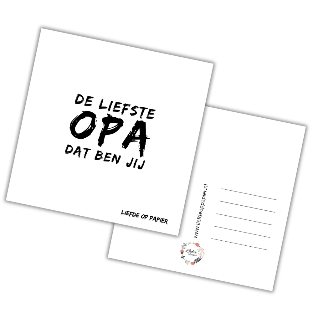 Kaart| De liefste opa dat ben jij