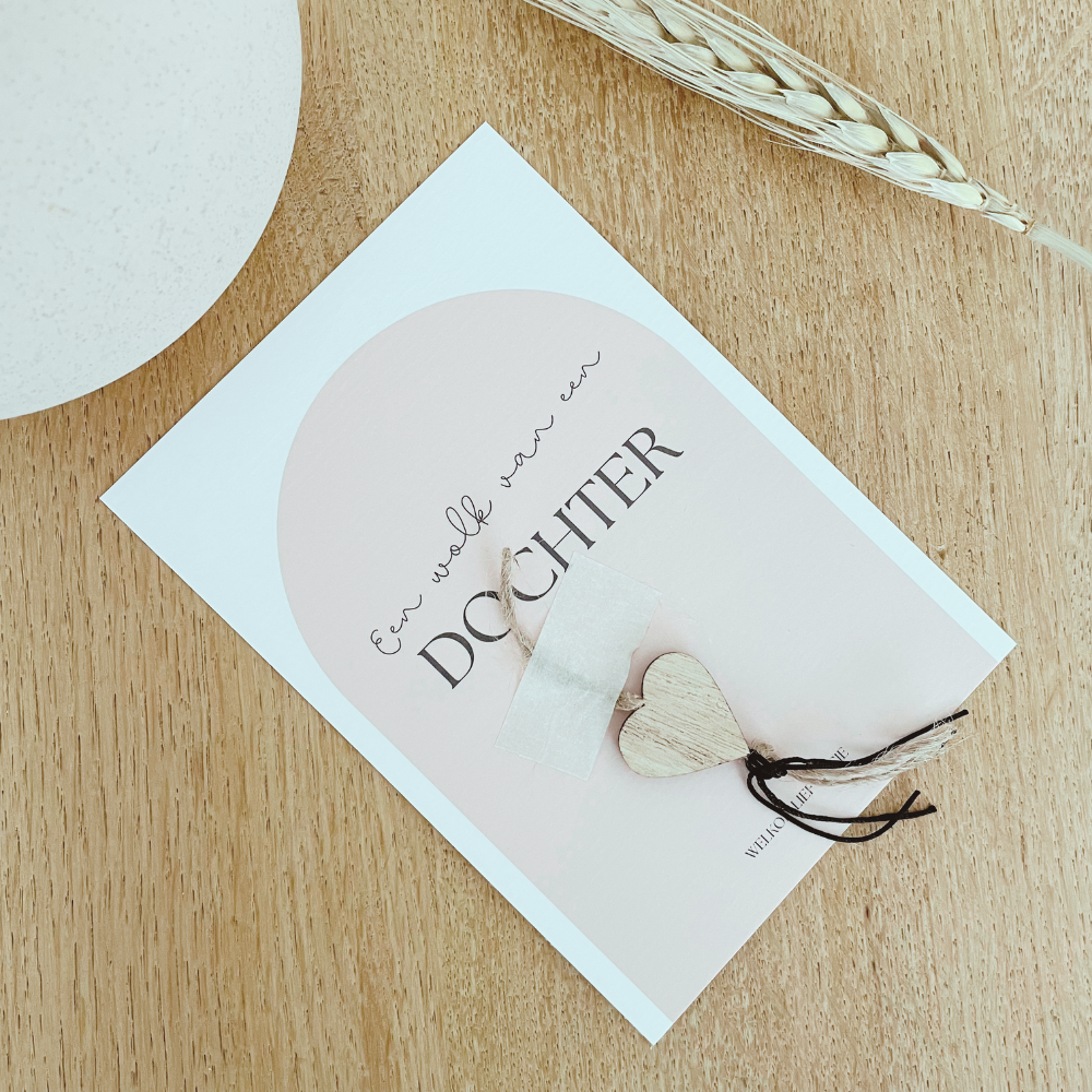 Kaart| Wolk van een dochter| Gelukshanger