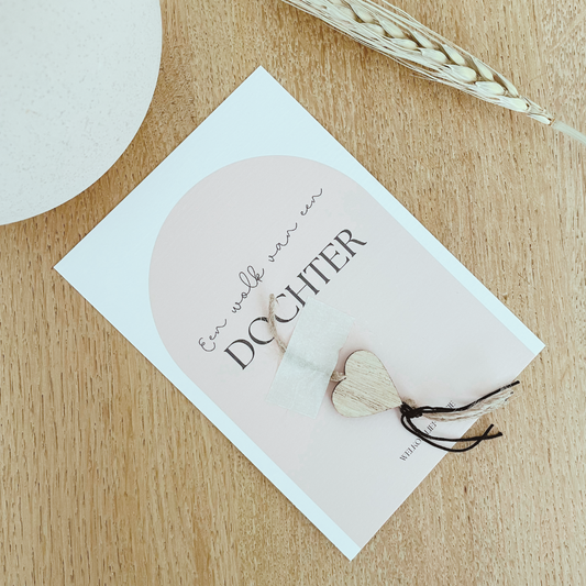 Kaart| Wolk van een dochter| Gelukshanger