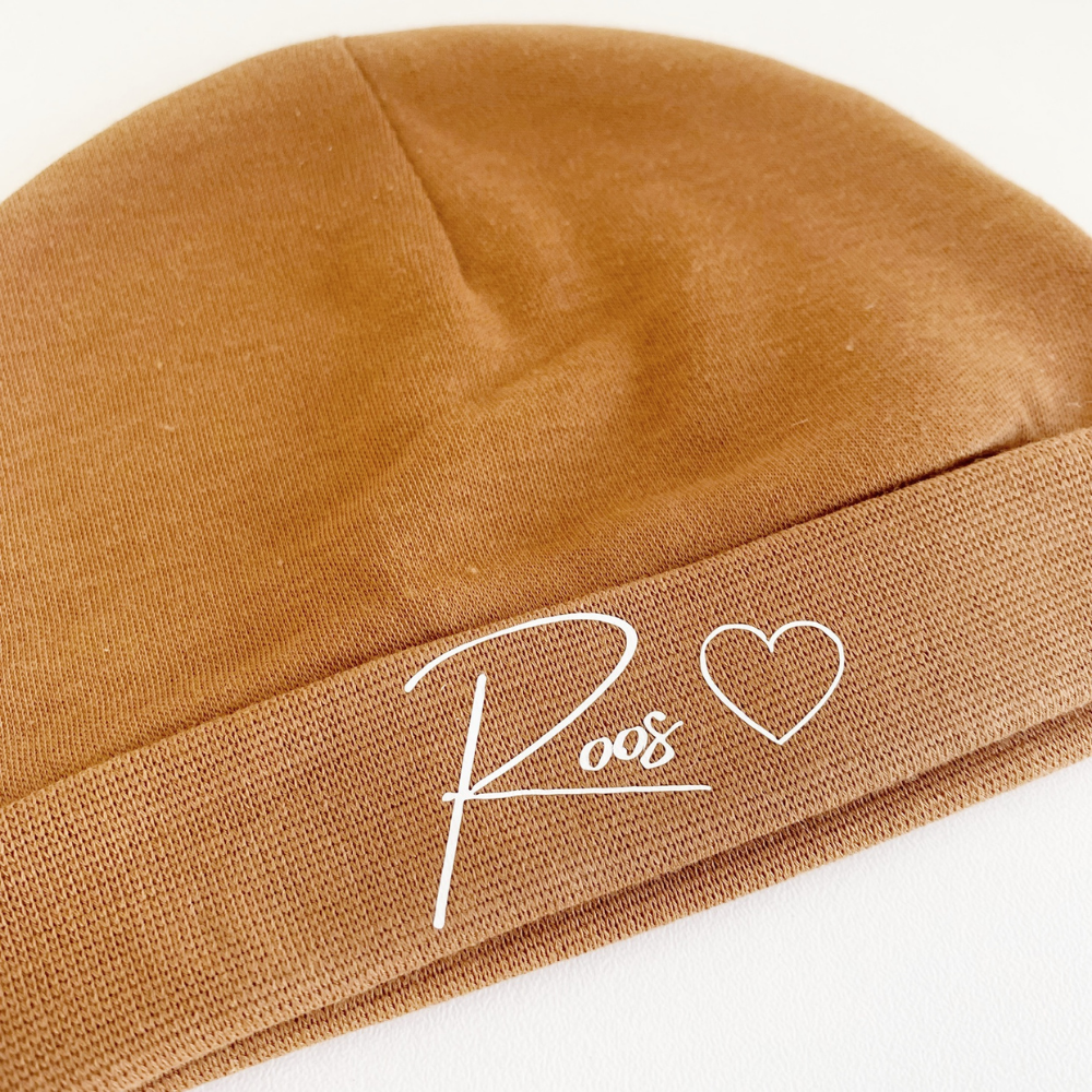 Baby mutsje effen| Gepersonaliseerd