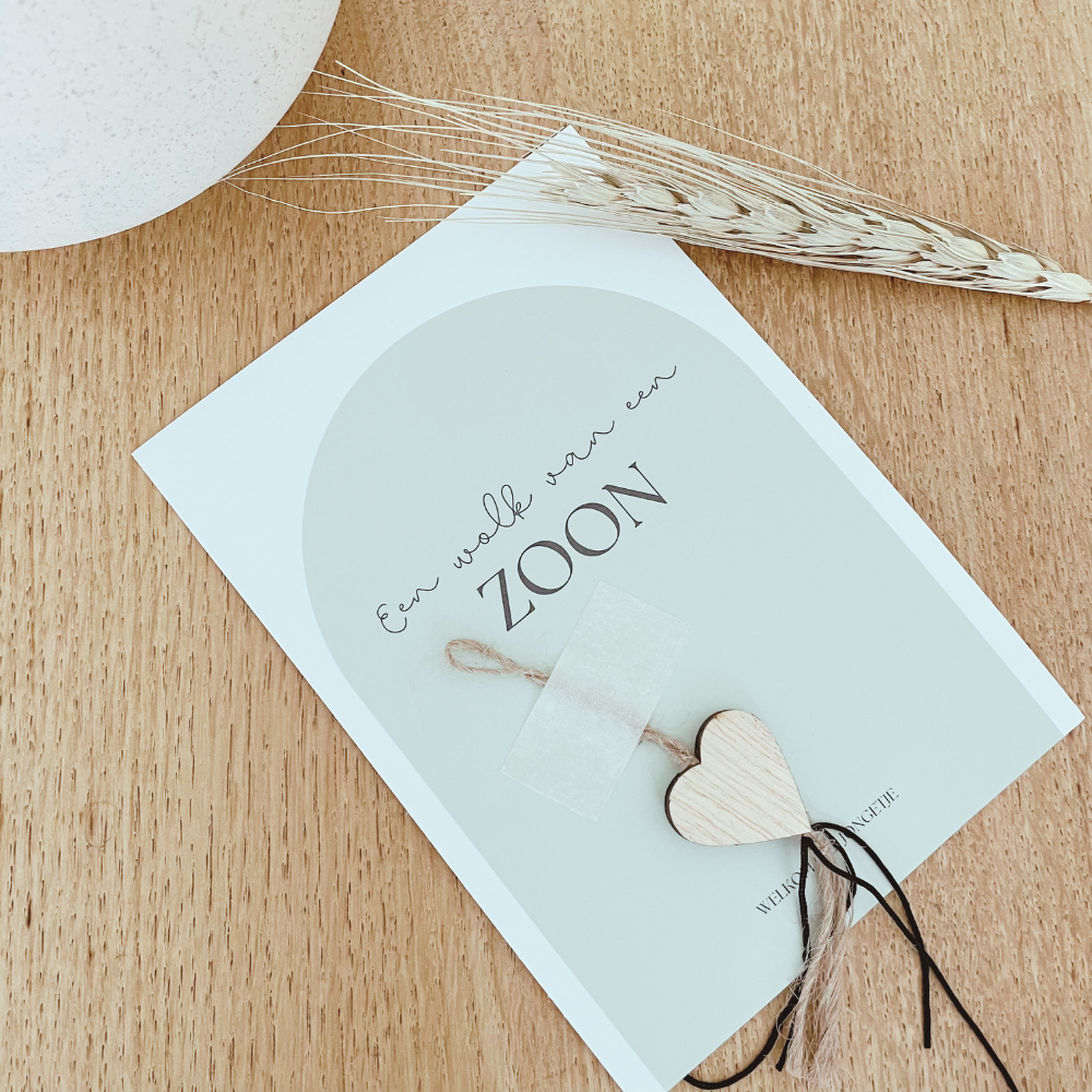 Kaart| Wolk van een zoon| Gelukshanger