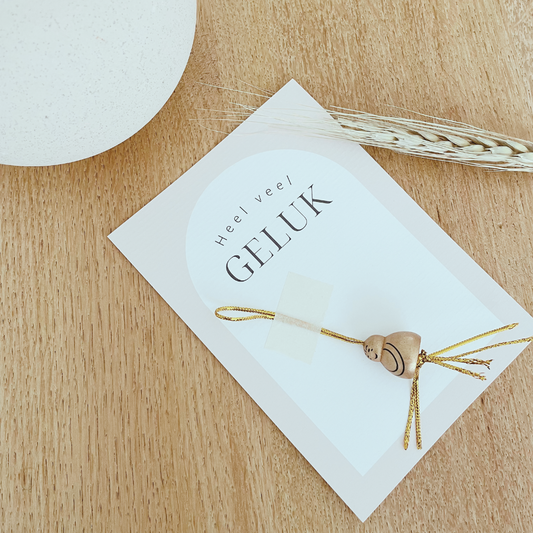 Kaart| Heel veel geluk| Gelukshanger