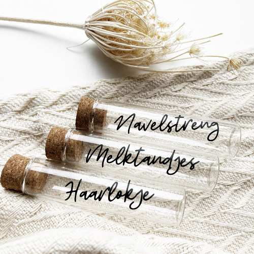 Geboorte setje 2| Naamzakje, melktandjes, navelstreng en haarlokje