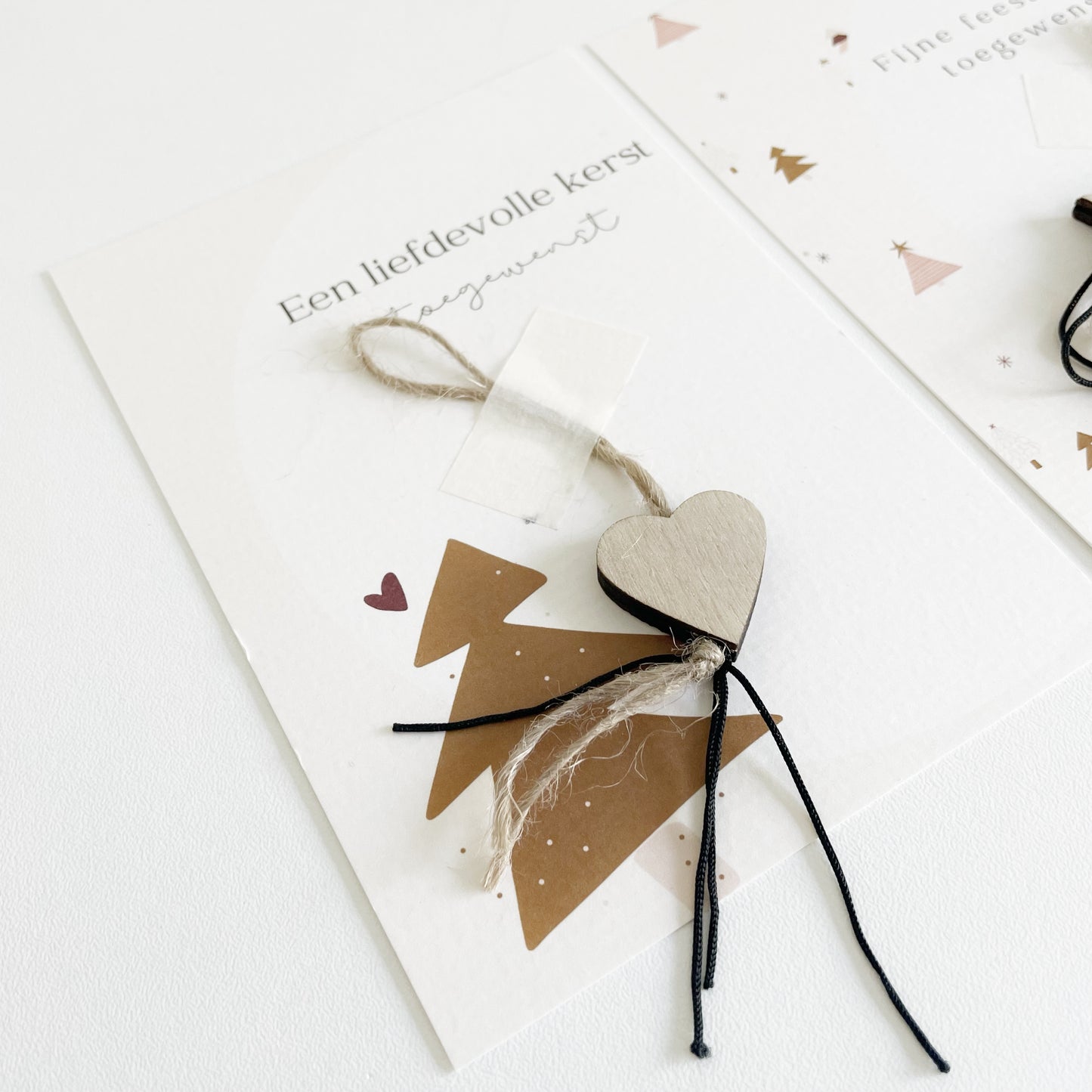 Kaart| Liefdevolle kerst toegewenst| Gelukshanger