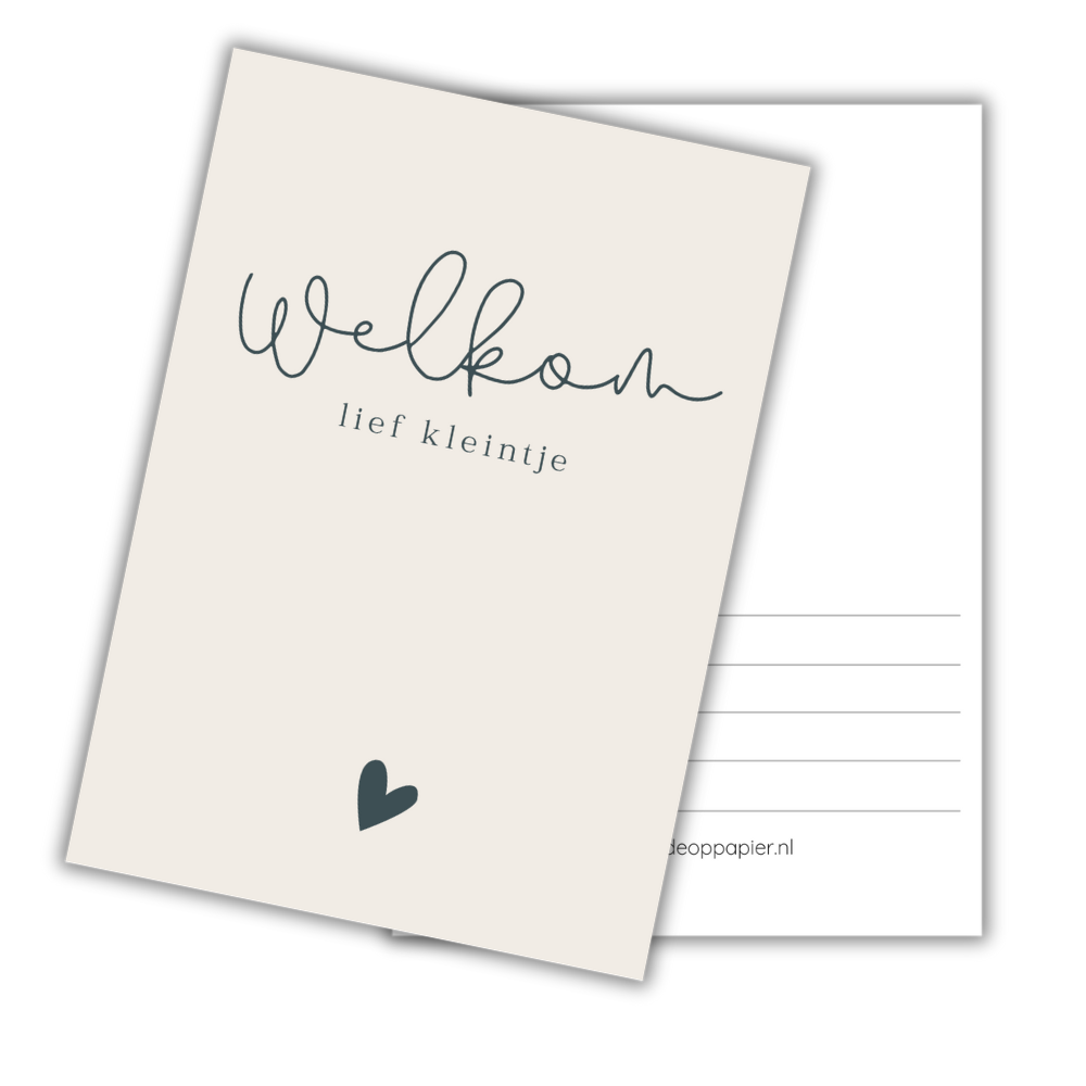 Kaart| Welkom lief kleintje