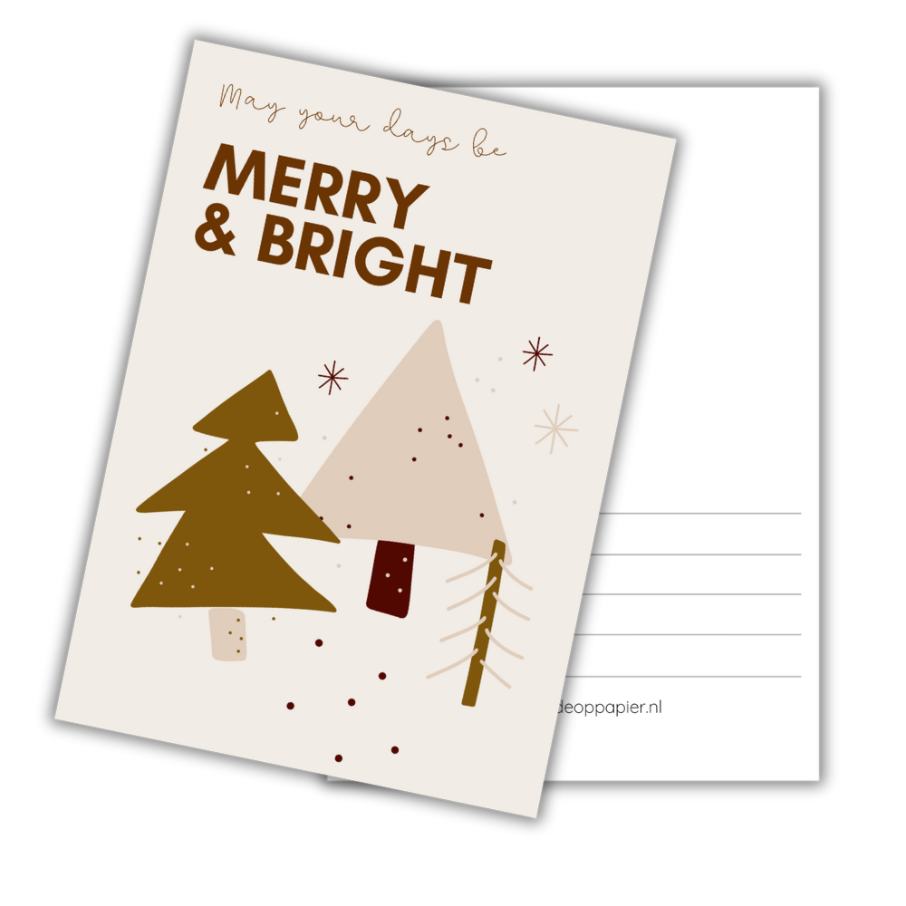Kaart| Kerst| Merry & Bright