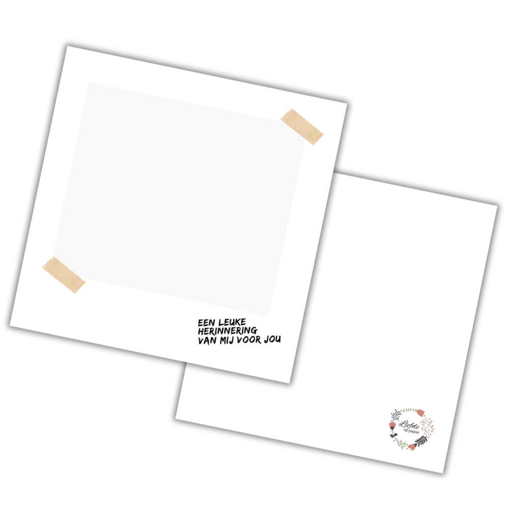 Herinnerings kaart| Meester - Juf