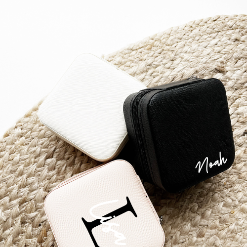 Sieraden reisdoosje| Gepersonaliseerd| Roze 2