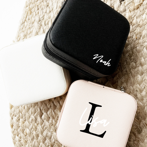 Sieraden reisdoosje| Gepersonaliseerd| Zwart 1