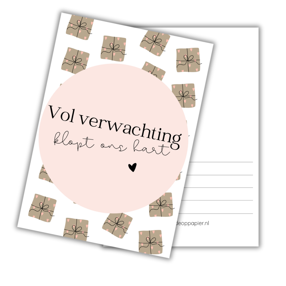 Kaart| Vol verwachting klopt ons hart