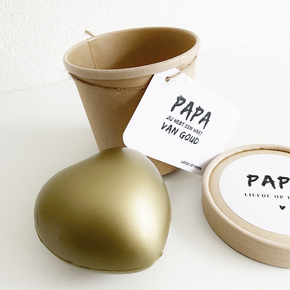 Papa| Gouden hart kado