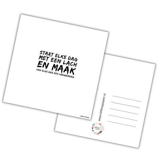 Kaart| Start elke dag met een lach