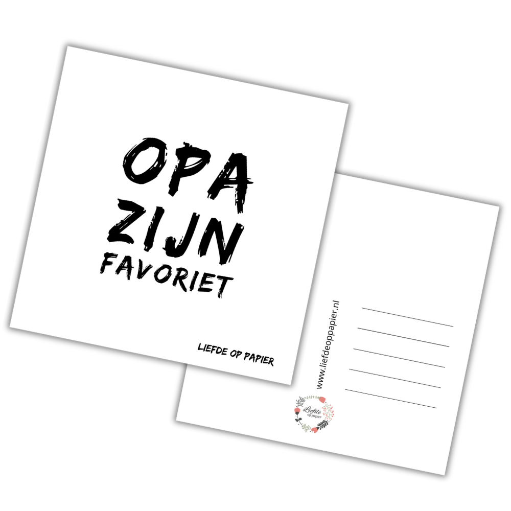 Kaart| Opa zijn favoriet